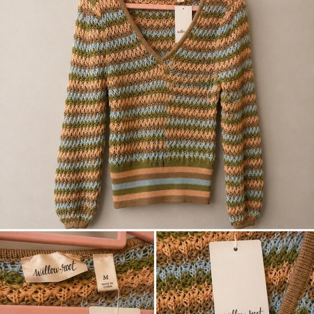 Willow street multi colored striped sweater
